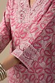 Image for Kusvaa Wkr002 Vanya Cotton Block Print Kurta Pocket