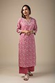 Image for Kusvaa Wkr002 Vanya Cotton Block Print Kurta Side