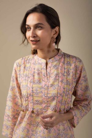 Image for Kusvaa Wkr010 Kaira Cotton Block Print Kurta Featured