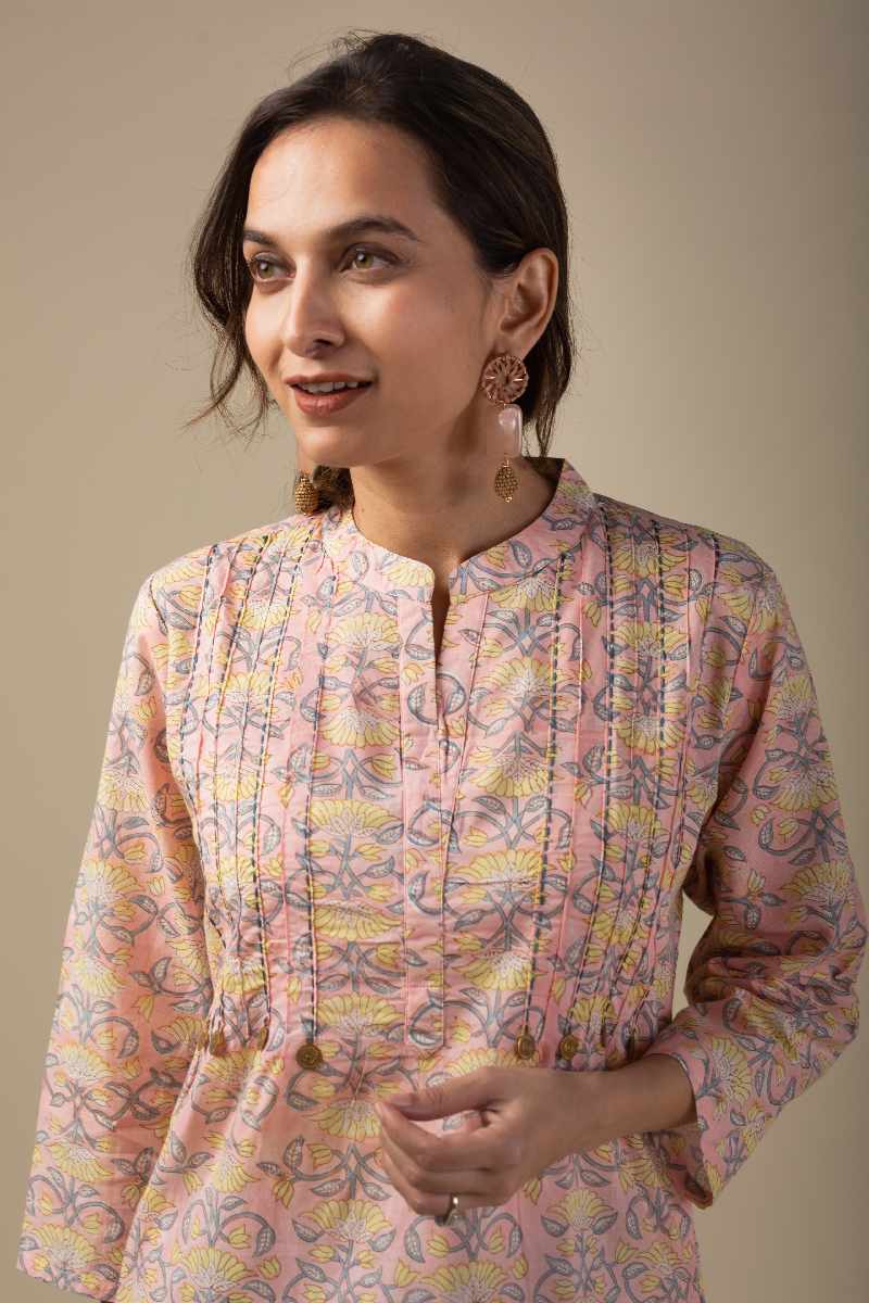 Image for Kusvaa Wkr010 Kaira Cotton Block Print Kurta Featured