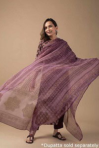 Image for Kusvaa Wkr013 Raati Cotton Handblock Kurta Front New