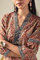 Image for Kusvaa Wkr014 Sarana Cotton Kalamkari Kurta Closeup