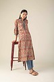 Image for Kusvaa Wkr014 Sarana Cotton Kalamkari Kurta Front