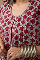 Image for Kusvaa Wkr015 Krishna Cotton Handblock Kurta Closeup 2