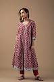 Image for Kusvaa Wkr015 Krishna Cotton Handblock Kurta Side