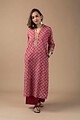 Image for Kusvaa Wkr016 Mistti Cotton Block Print Kurta Back