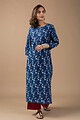 Image for Kusvaa Wkr017 Mukta Cotton Block Print Kurta Closeup