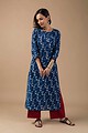 Image for Kusvaa Wkr017 Mukta Cotton Block Print Kurta Side