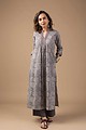 Image for Kusvaa Wkr019 Maheyi Cotton Block Print Kurta Side