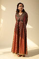 Image for Kusvaa Wkr024 Navya Cotton A Line Kurta Side New