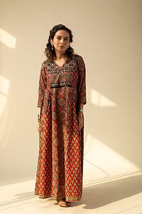 Image for Kusvaa Wkr024 Navya Cotton A Line Kurta Sleeves New