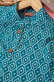 Image for Kusvaa Byw016 Yashas Cotton Boys Kurta Pant Set Sitting