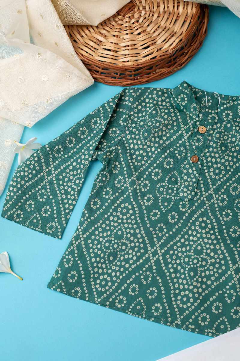 Image for Kusvaa Byw025 Krishan Cotton Boys Kurta Pant Set Front
