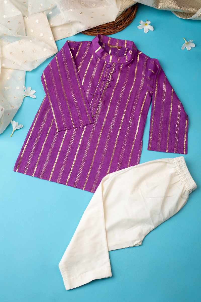 Image for Kusvaa Byw026 Aadidev Cotton Boys Kurta Pant Set Featured New