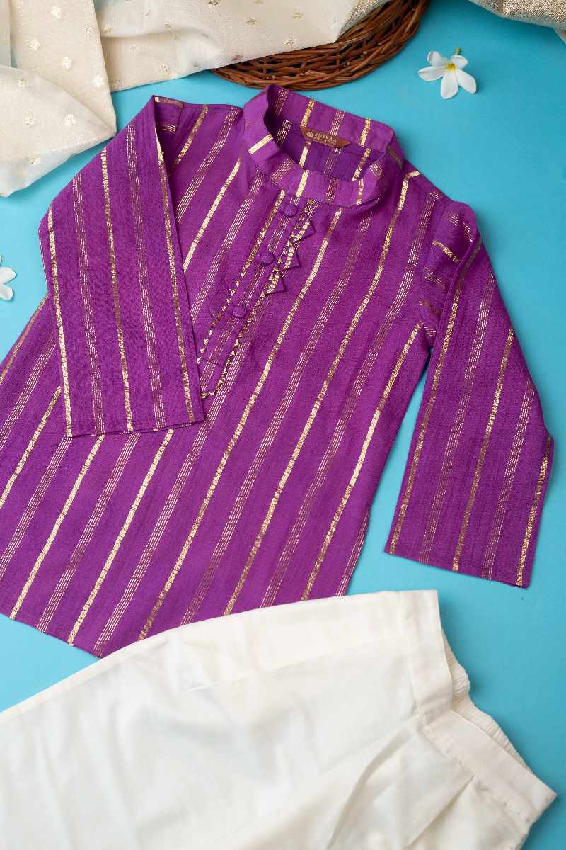 Image for Kusvaa Byw026 Aadidev Cotton Boys Kurta Pant Set Side New