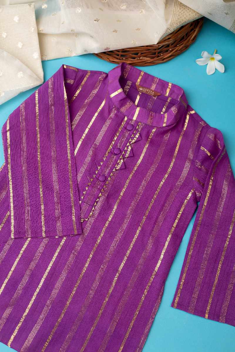 Image for Kusvaa Byw026 Aadidev Cotton Boys Kurta Pant Set Sitting New
