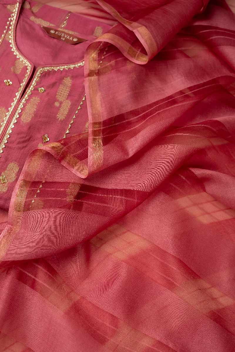 Image for Kusvaa Cood018dup Anshula Chanderi Dupatta Side