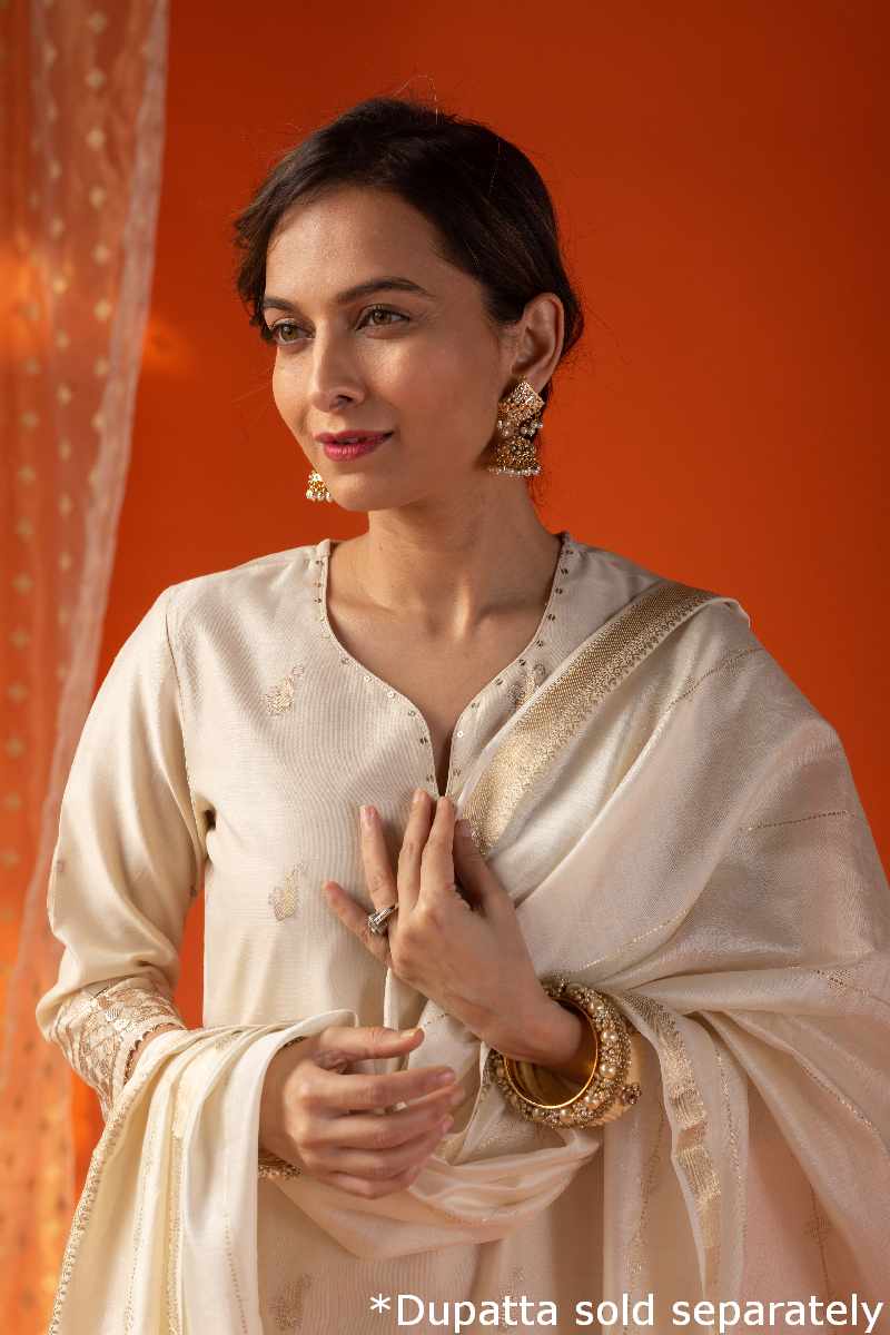 Image for Kusvaa Cood024 Vamika Chanderi Kurta Pant Set Featured New
