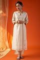 Image for Kusvaa Cood024 Vamika Chanderi Kurta Pant Set Side