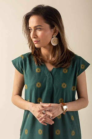 Image for Kusvaa Cood026 Apeksha South Cotton Kurta Pant Set Featured