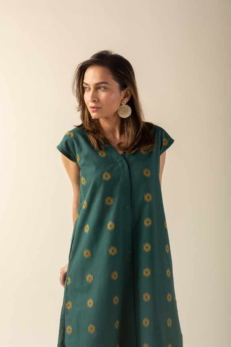 Image for Kusvaa Cood026 Apeksha South Cotton Kurta Pant Set Sleeves