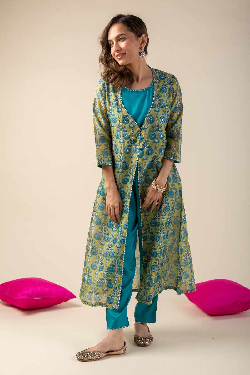 Image for Kusvaa Cood027 Keya Chanderi Co Ord Set Closeup
