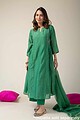Image for Kusvaa Cood029 Zarna Chanderi Kurta Pant Set Neck Neww