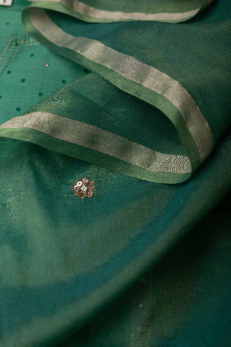 Image for Kusvaa Cood029dup Zarna Chanderi Dupatta Side