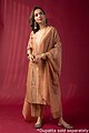 Image for Kusvaa Cood030 Oviya Silk Kurta Pant Set Closeup 2 New