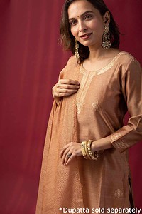 Image for Kusvaa Cood030 Oviya Silk Kurta Pant Set Featured New