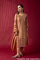 Image for Kusvaa Cood030 Oviya Silk Kurta Pant Set Sitting New