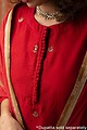 Image for Kusvaa Cood032 Grisha Chanderi Kurta Pant Set Closeup New