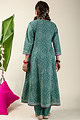 Image for Kusvaa Cood033 Tithira Cotton Bandhani Kurta Pant Set Back New