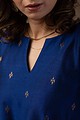 Image for Kusvaa Cood034 Urvashi Cotton Silk Kurta Pant Set Closeup