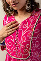 Image for Kusvaa Cood036 Shiradha Muslin Kurta Pant Set Closeup 2 New