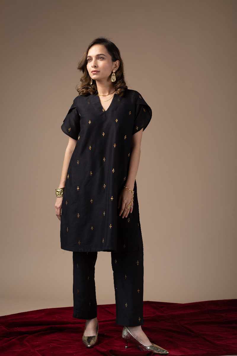 Image for Kusvaa Cood037 Utkarsha Cotton Silk Co Ord Set Closeup