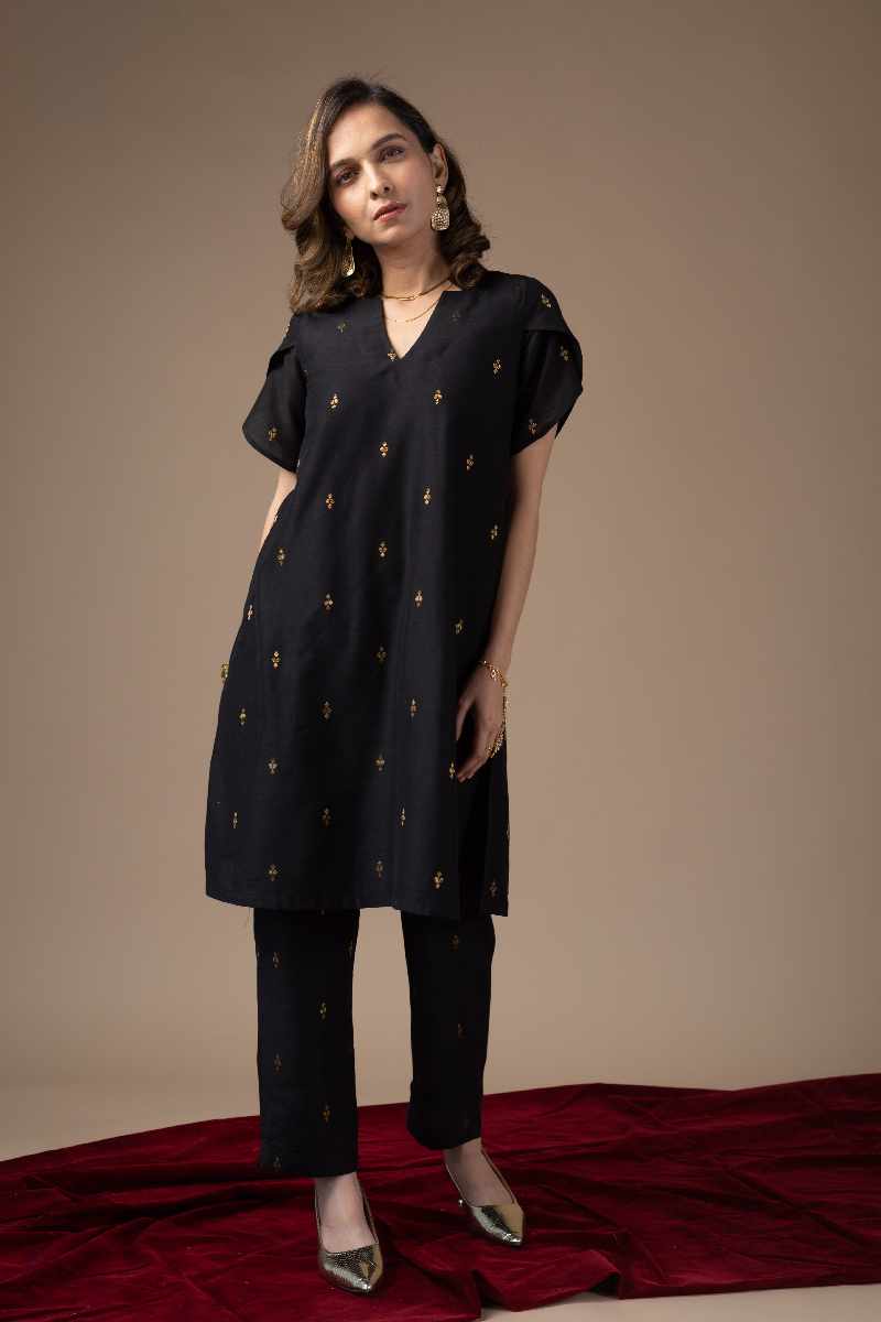 Image for Kusvaa Cood037 Utkarsha Cotton Silk Co Ord Set Side
