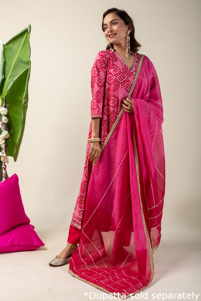 Image for Kusvaa Cood038 Maithaly Muslin Kurta Pant Set Side New