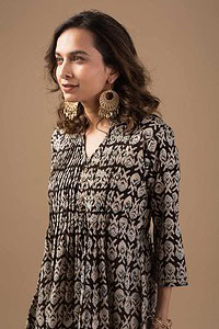 Image for Kusvaa Dr009 Yuvika Cotton Block Print Dress Featured