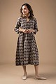 Image for Kusvaa Dr009 Yuvika Cotton Block Print Dress Front
