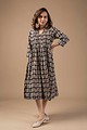 Image for Kusvaa Dr009 Yuvika Cotton Block Print Dress Side