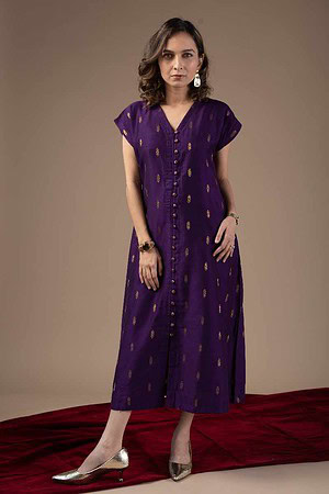 Image for Kusvaa Dr010 Yuhani Cotton Silk Dress Front