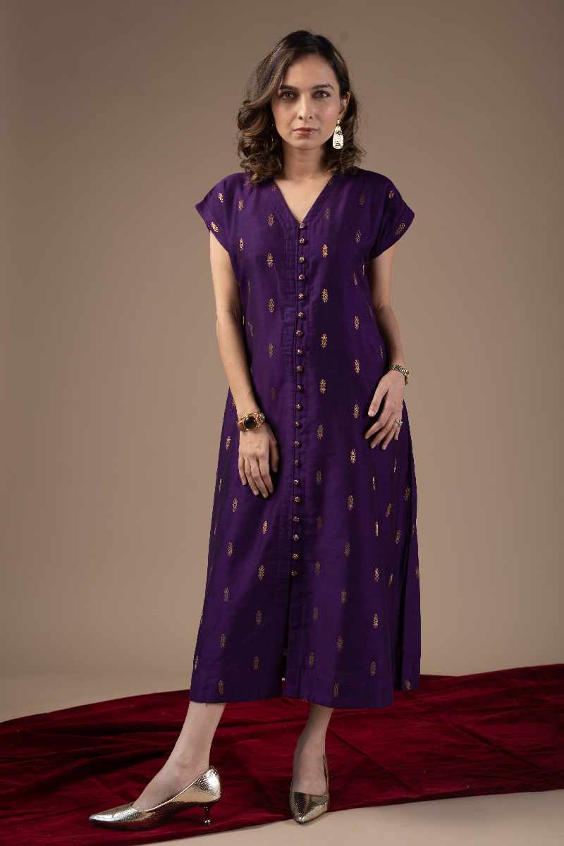 Image for Kusvaa Dr010 Yuhani Cotton Silk Dress Front