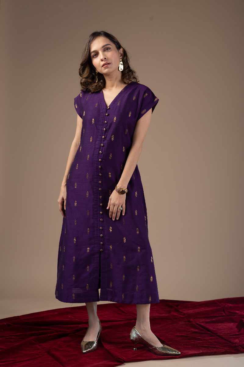 Image for Kusvaa Dr010 Yuhani Cotton Silk Dress Neck