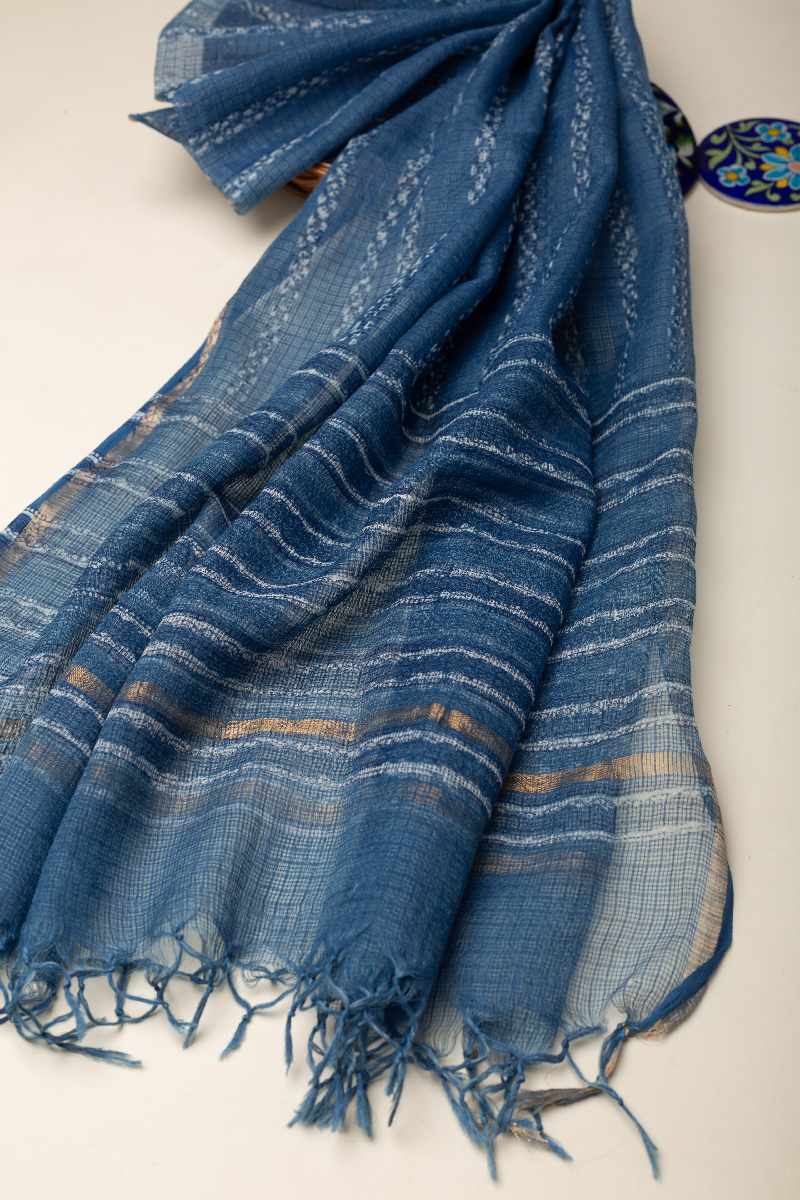 Image for Kusvaa Dup86 Siprasi Cotton Kota Doriya Dupatta Closeup 2