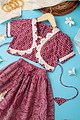 Image for Kusvaa Grw011 Siya Cotton Girls Skirt Top And Dupatta Set Side New