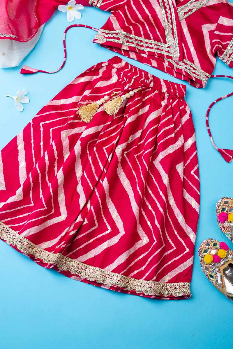 Image for Kusvaa Grw021 Akansha Muslin Girls Skirt Top And Dupatta Set Sitting New