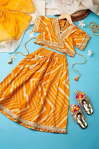 Image for Kusvaa Grw022 Darshna Muslin Girls Skirt Top And Dupatta Set Featured