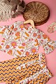 Image for Kusvaa Grw023 Rupashi Cotton Girls Top Pant Set Closeup
