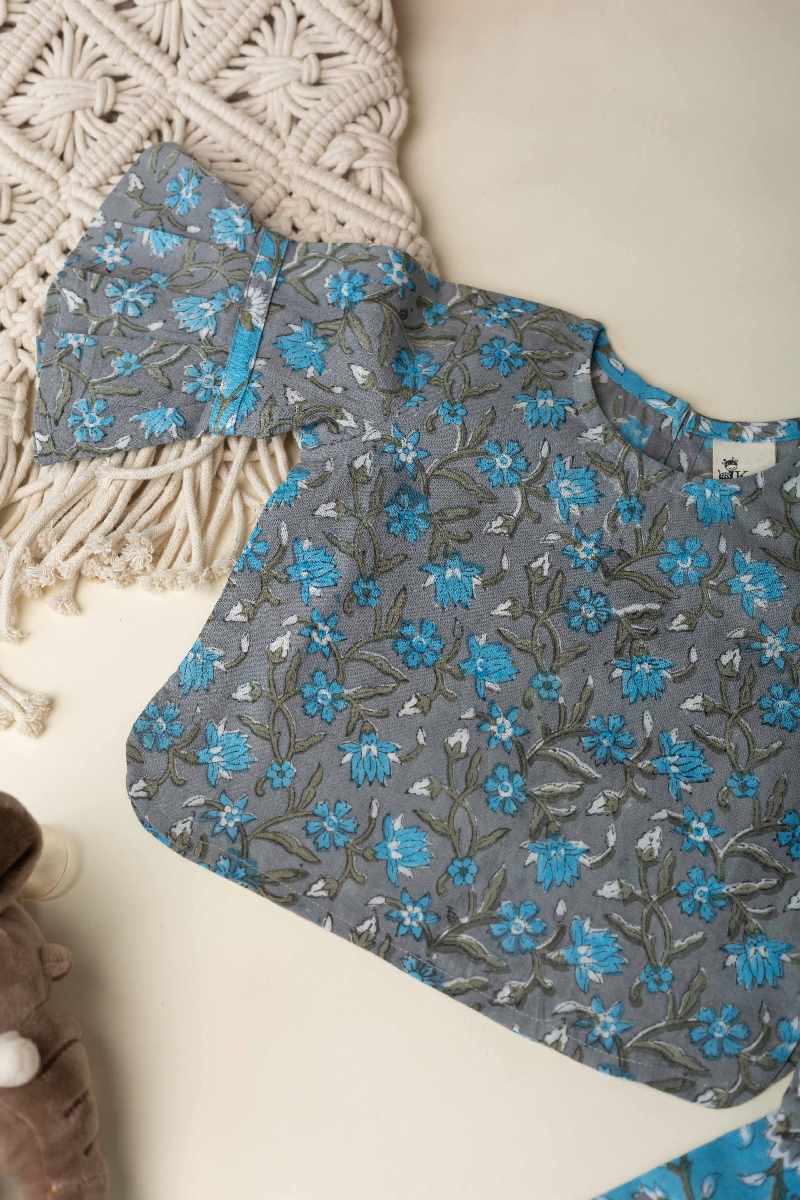 Image for Kusvaa Grw024 Ojas Cotton Girls Top Pant Set Closeup